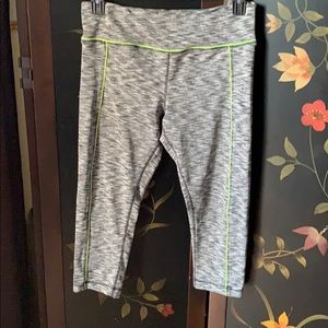 Gray and Yellow Reflective Yoga Pants!
